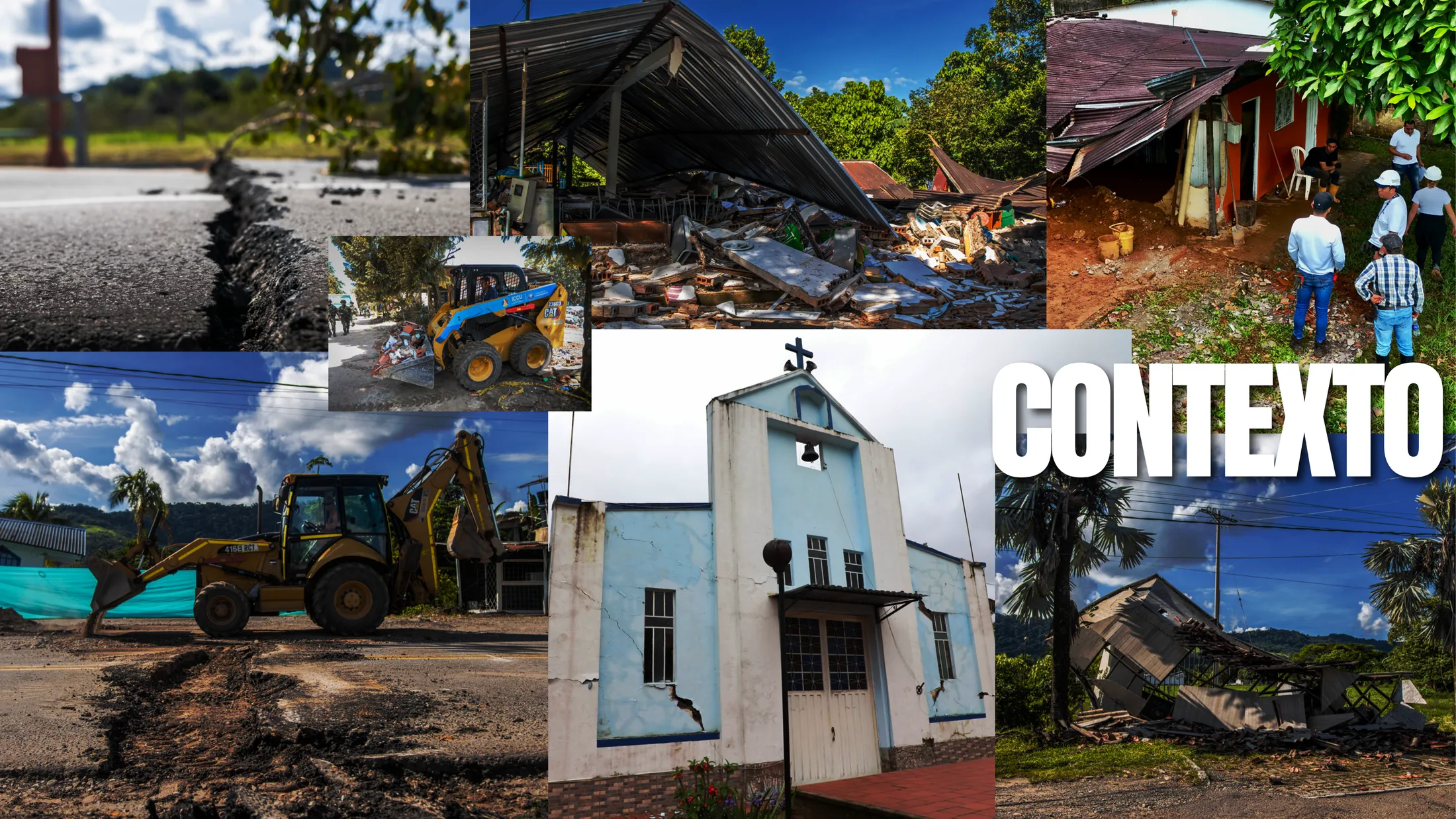 Contexto: el sismo en fotos — la iglesia averiada, las casas colapsadas y la maquinaria de emergencia en Medina y Paratebueno