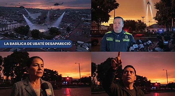 La reportera cubre la desaparición al atardecer