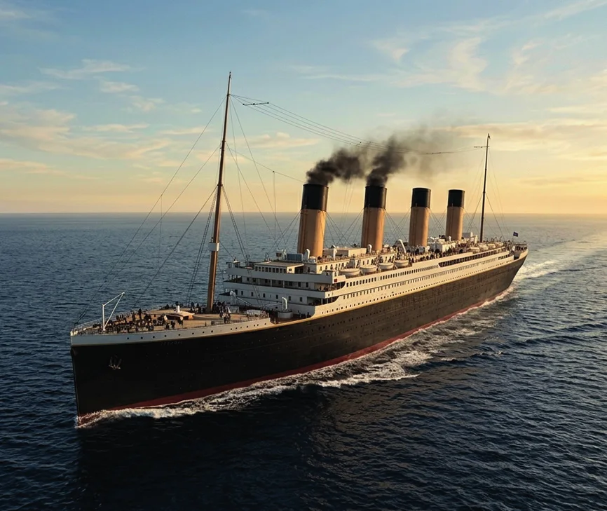 El Titanic navegando a plena luz