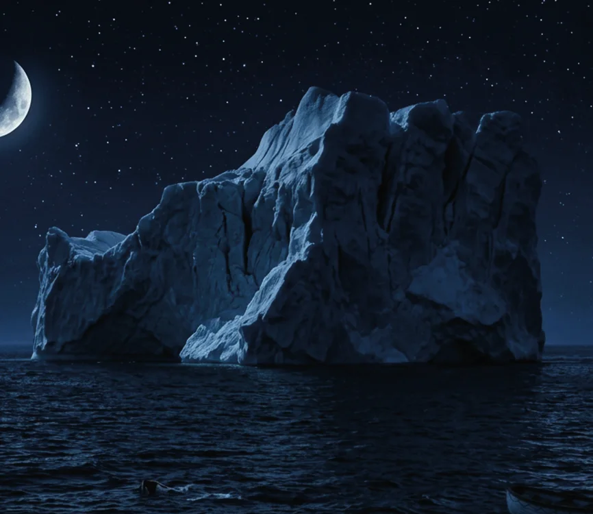 El iceberg en la noche