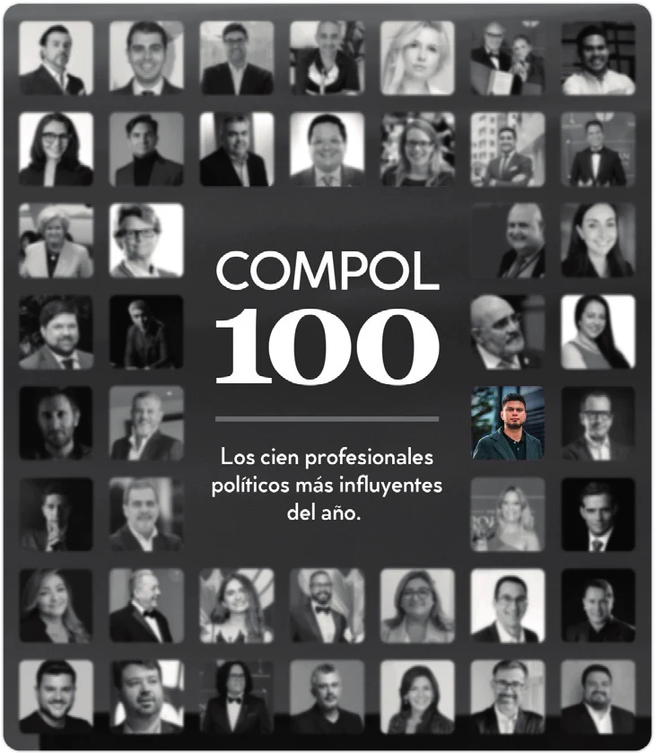 Portada COMPOL 100: los cien profesionales políticos más influyentes del año, con Sebastián Díaz incluido