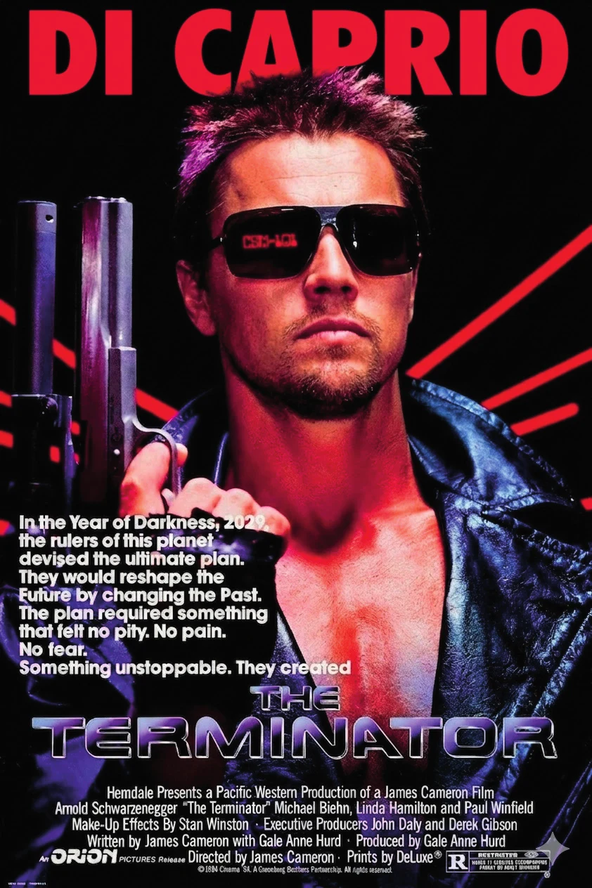 Póster de The Terminator protagonizado por DiCaprio